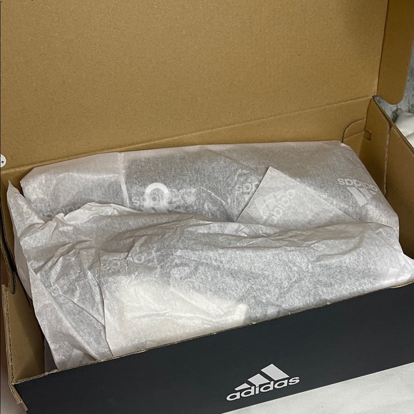 Adidas Kids Black and White Slide Sandals - Picture 5 of 6